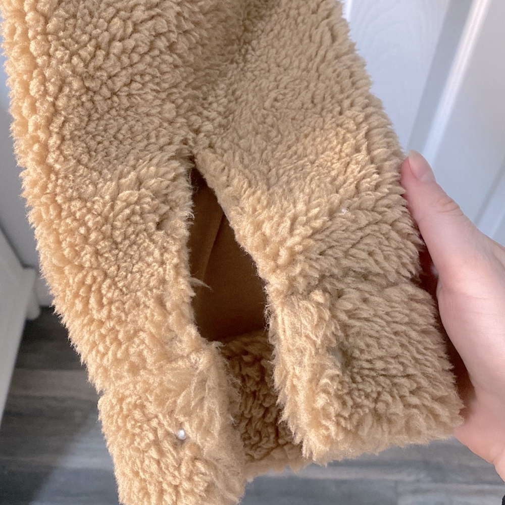 Sherpa tan crop jacket - Picture 4 of 14